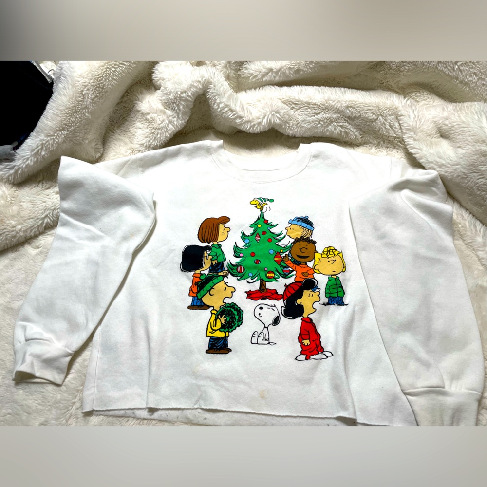 Women's Peanuts Graphic Crop Sweater